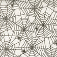 a repeating pattern of black and white spider web designs.