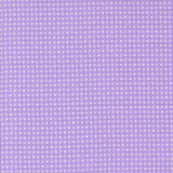 The image is a purple background with a repeating pattern of small white squares or diamonds.