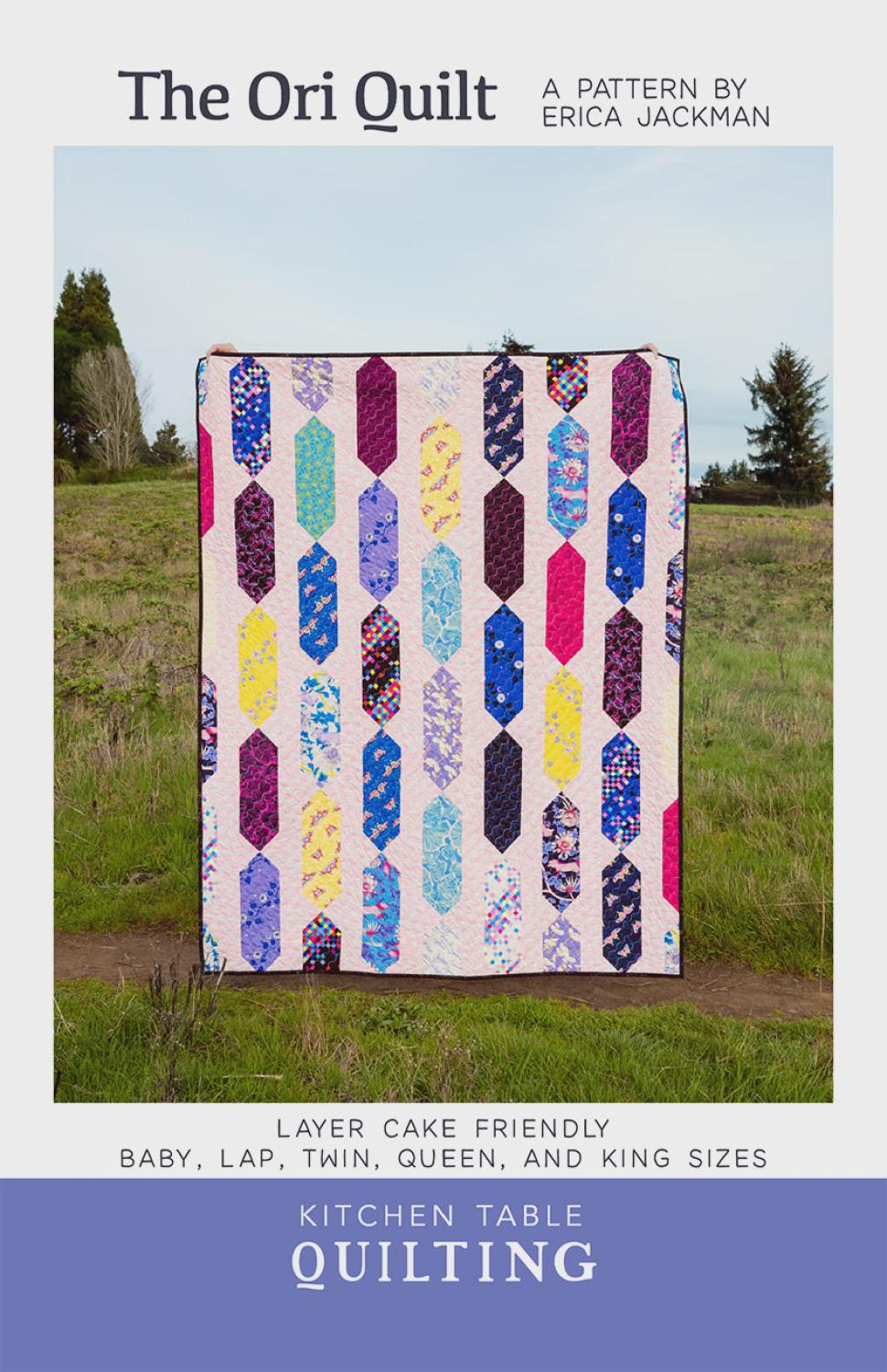 The Ori Quilt Pattern KTQ183 by Kitchen Table Quilting (baby, lap, twin, queen and king sizes)