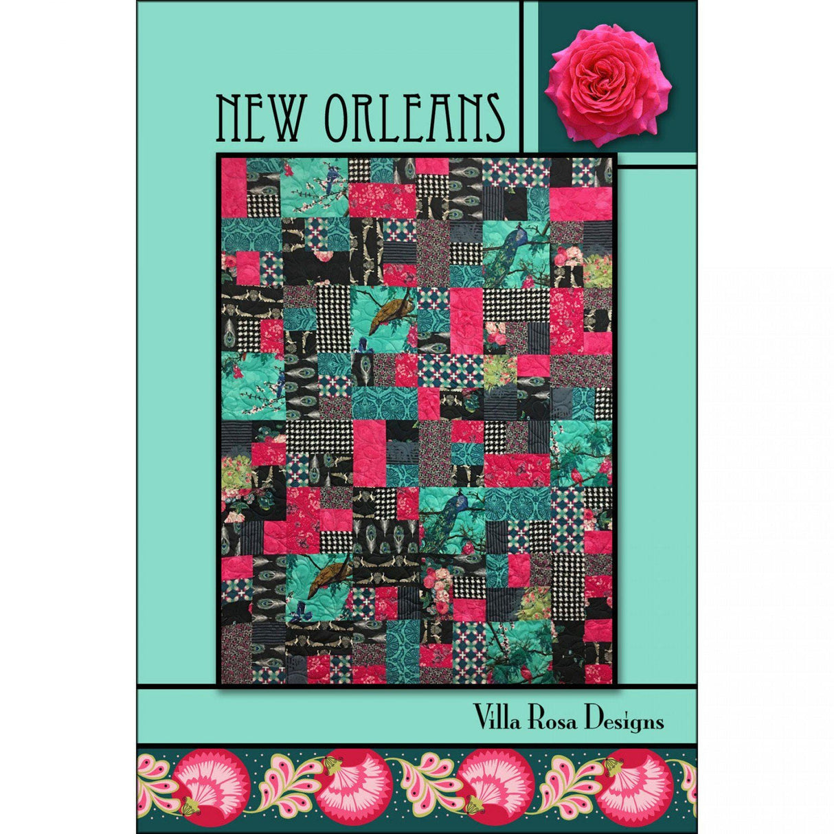 New Orleans Pattern Card by Villa Rosa Designs VRDRC178 finished size 54" x 72"