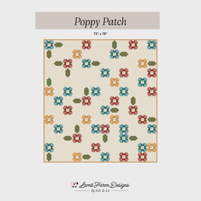 Poppy Patch Printed Quilt Pattern - LFD-165 By Lamb Farm Designs - Jennie Jo Lamb