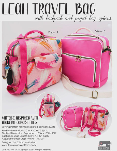 Leah Travel Bag LYS LEA From Love You Sew By Cristy Stuhldreher