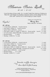 Bloomie Barn Quilt Pattern Paper Only AQ 304 by Brenda Riddle Designs for Acorn Quilts