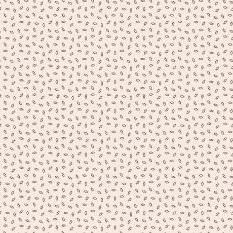 a repeating pattern of small black dots or shapes on a light beige background.