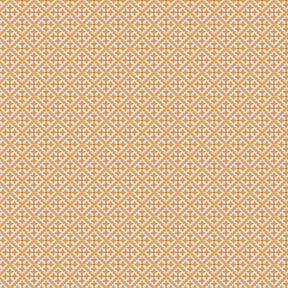 a repeating pattern of small white and orange diamond shapes arranged in a grid-like fashion. The pattern repeats across the entire image, creating a visually striking and symmetrical design.