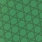 a repeating pattern of green circles on a green background.