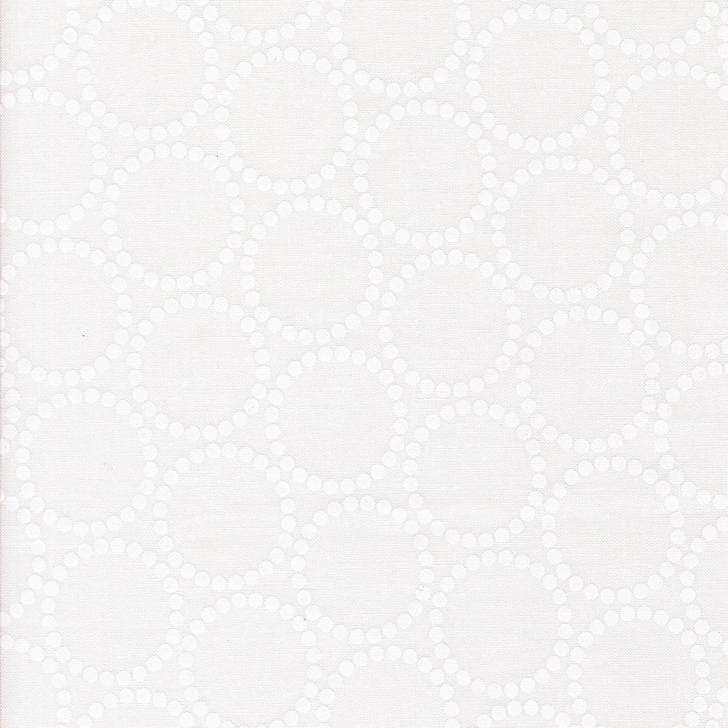 a repeating pattern of white circles on a white background.