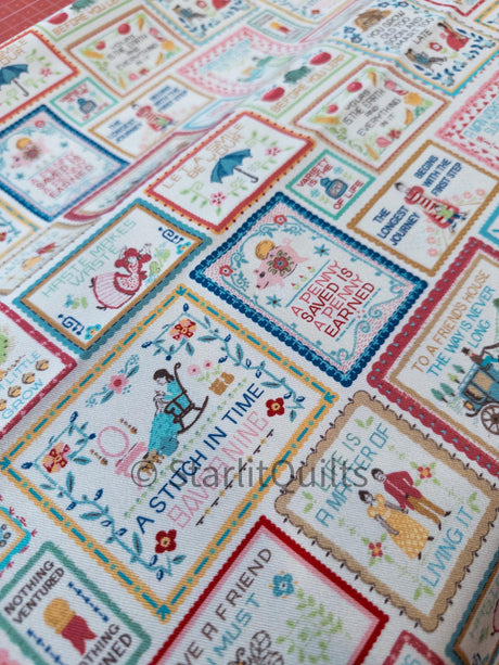 Mercantile Home Décor Vintage Advice Multi by Lori Holt for Riley Blake Designs 36" x 54" HD14406-MULTI Sold in 1 Yard increments