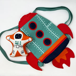 Backpack 36" x 60" Rocket Panel Only Multi 20957 11 Makes 1 Backpack & 1 Stuffy Astronaut By Stacy Iest Hsu for Moda, Not a finished Product