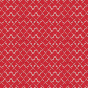 a repeating pattern of white diamond shapes on a red background.