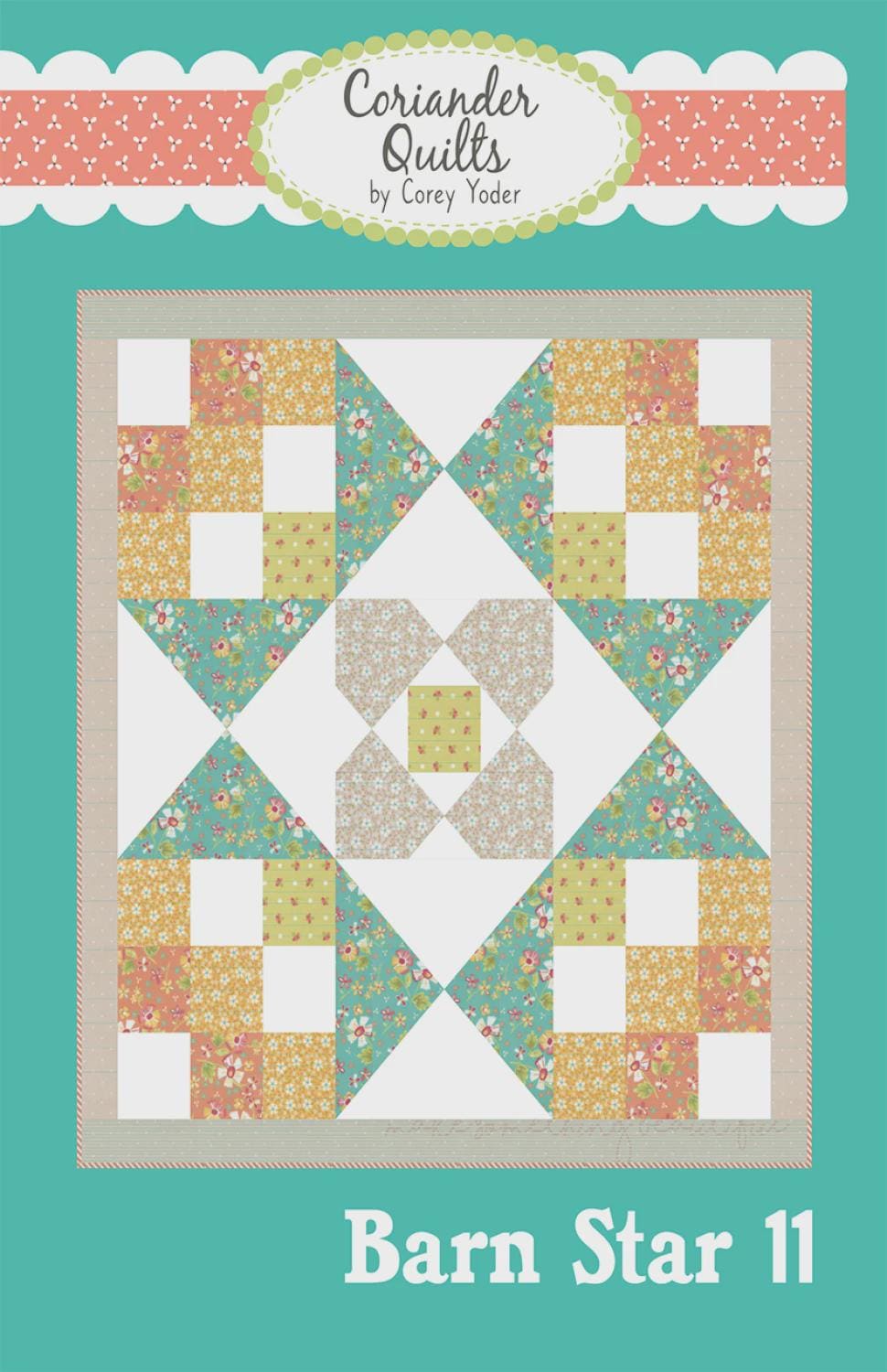 Mini Barn Star 11 Quilt Pattern by Coriander Quilts CQ235 Bin MP