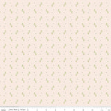 a repeating pattern of small green dots on a light pink background.