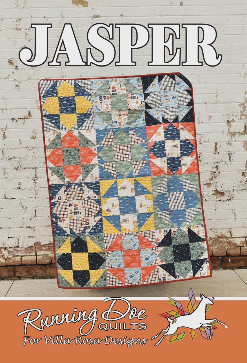 Jasper Pattern Card by Running Doe for Villa Rosa Designs finished size 36"x48"