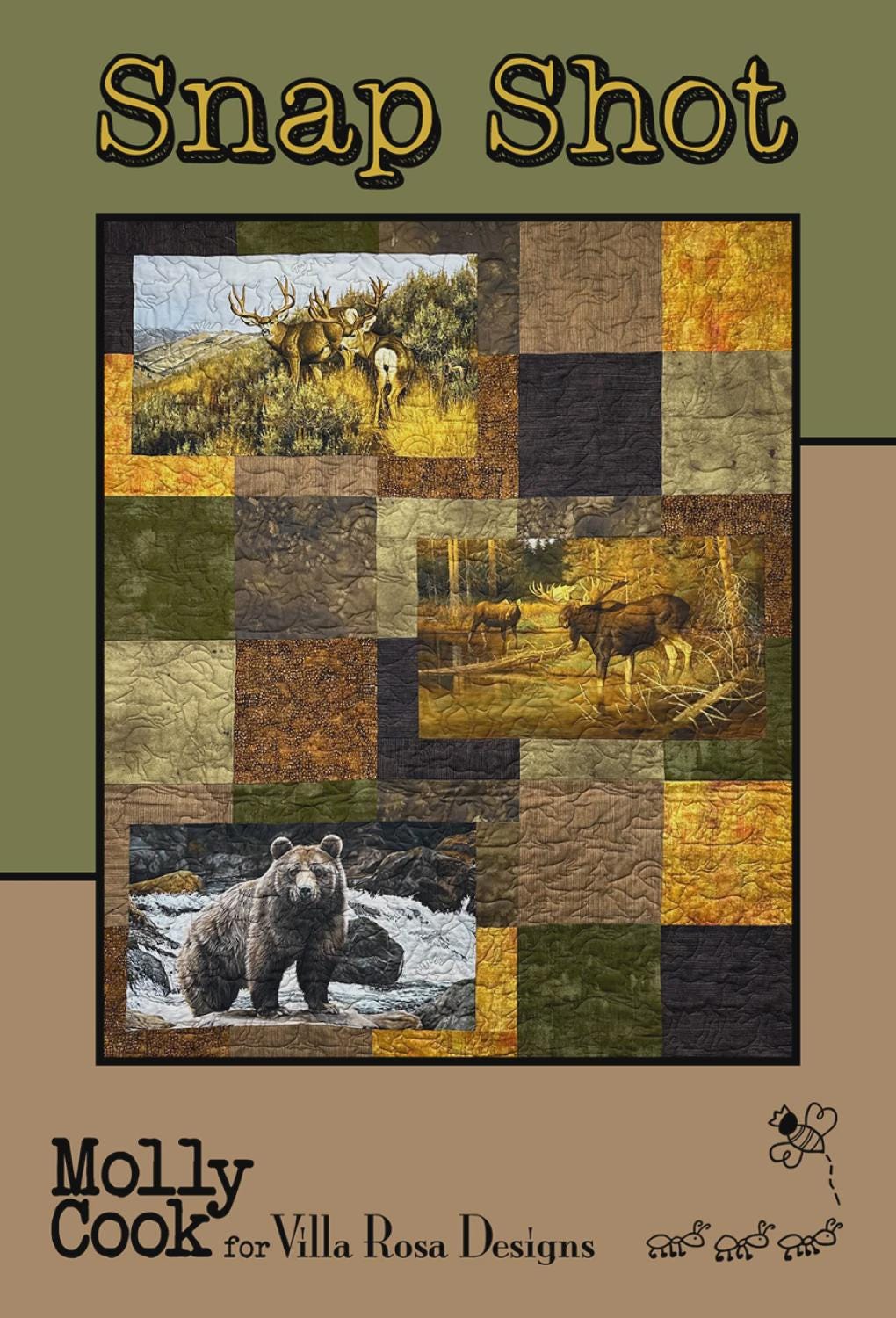 Snap Shot Quilt Pattern Card by Molly Cook for Villa Rosa Designs finished size 45" x 54"