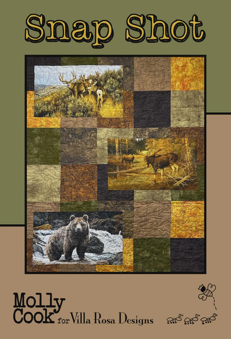 Snap Shot Quilt Pattern Card by Molly Cook for Villa Rosa Designs finished size 45" x 54"