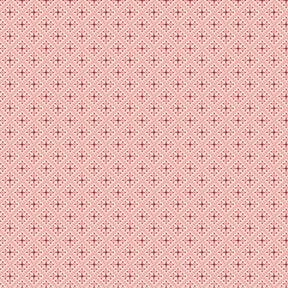 a repeating pattern of red and white diamond shapes arranged in a grid-like fashion.