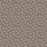 a repeating pattern of small white dots and lines on a brown background.
