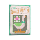 The image is a book cover for "Quilt Seeds" by Lori Holt of Bee in my Bonnet, featuring a quilt pattern of a goose and a flower.