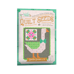 The image is a book cover for "Quilt Seeds" by Lori Holt of Bee in my Bonnet, featuring a quilt pattern of a goose and a flower.