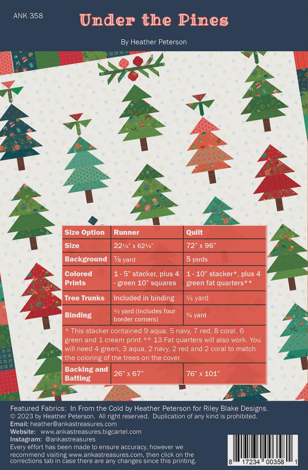 Under the Pines ANK358 by Heather Peterson for Anka's Treasures