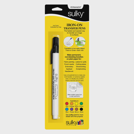 Transfer Pen Black easily transfers designs permanently onto fabric, canvas, stabilizers, wood # 400-41 - From Sulky Of America