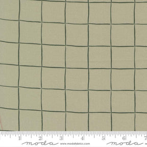 The image is a close-up of a fabric with a grid pattern of squares, measuring approximately 1.5 inches by 1.5 inches.