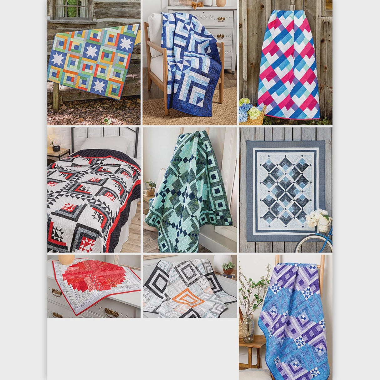 Creative Log Cabin Quilts From Annie's # 1414971 Printed soft cover book
