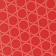 a repeating pattern of red circles with white dots on a red background.
