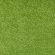 The image is a close-up of a green fabric with small white dots or specks scattered across it, creating a textured and speckled appearance.