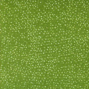 The image is a close-up of a green fabric with small white dots or specks scattered across it, creating a textured and speckled appearance.