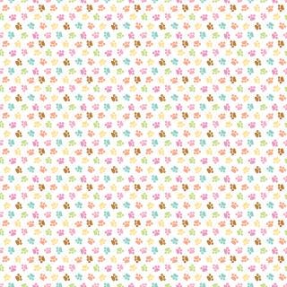 Pretty Kitty™ Paws White Yardage C15654-WHITE by Doodlebug Designs for Riley Blake Designs Sold in 1/2 yard increments