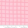 a pink fabric with a repeating pattern of pink squares and thin pink lines, creating a checkered or plaid design.
