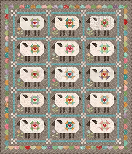 Gentle Flock Quilt Pattern ISE-309 - by Lori Holt of Bee In My Bonnet for Its Sew Emma Finished Size 71 1/2" x 83 1/2"