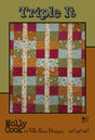 TRIPLE IT Quilt Pattern Card by Molly Cook for Villa Rosa Designs finished size 42" x 50"