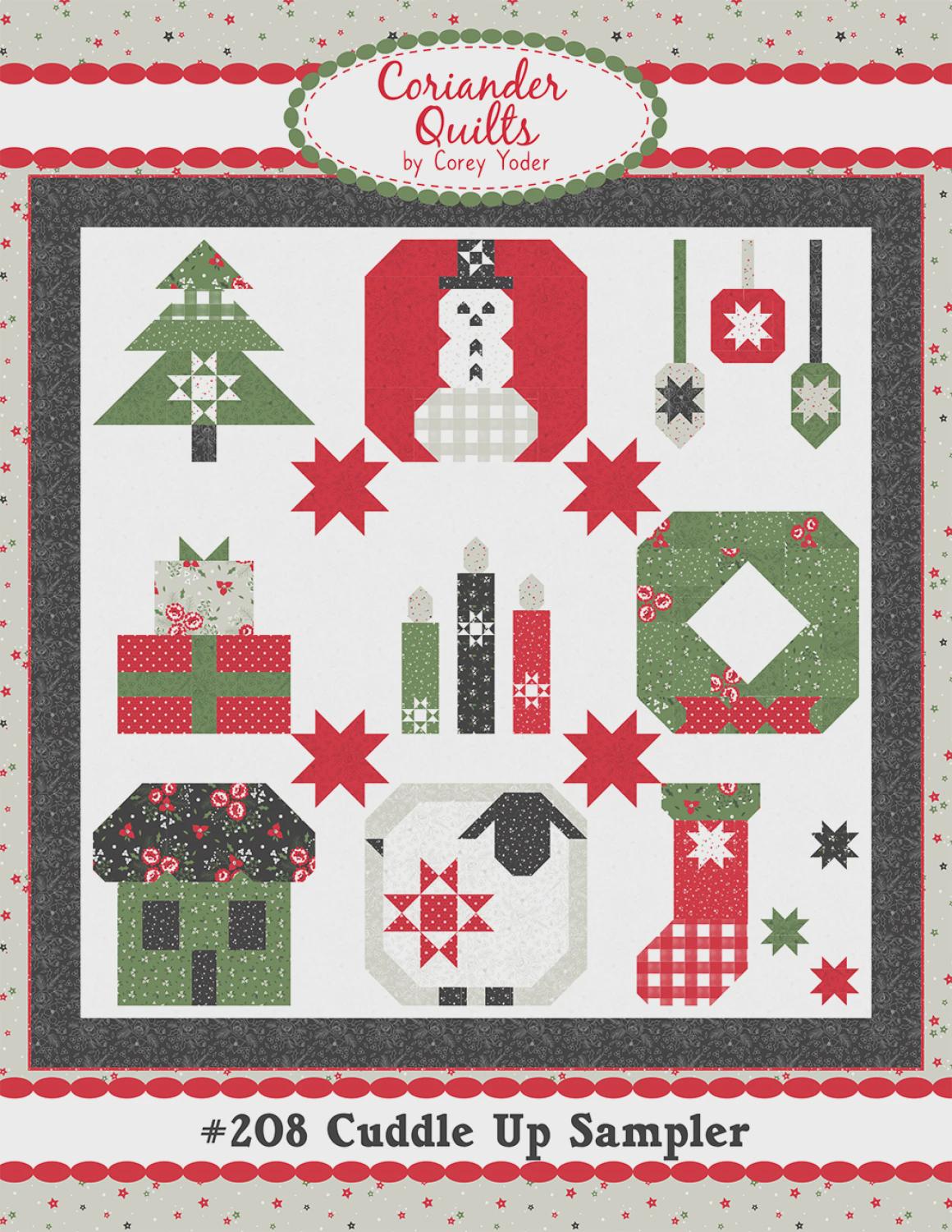 Cuddle Up Sampler Quilt Pattern by Coriander Quilts CQ208 Quilt Size 70 x 70