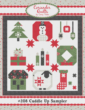 Cuddle Up Sampler Quilt Pattern by Coriander Quilts CQ208 Quilt Size 70 x 70