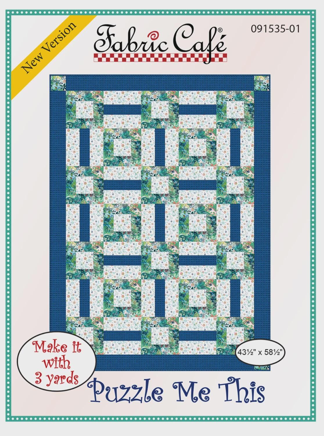 Puzzle Me This Pattern by Fabric Cafe 43.5" x 58.5" FC091535-01 Bin MP