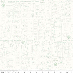 Bee Backgrounds Pattern Mint Yardage - C6382-Mint by Lori Holt of A Bee in My Bonnet for Riley Blake Designs