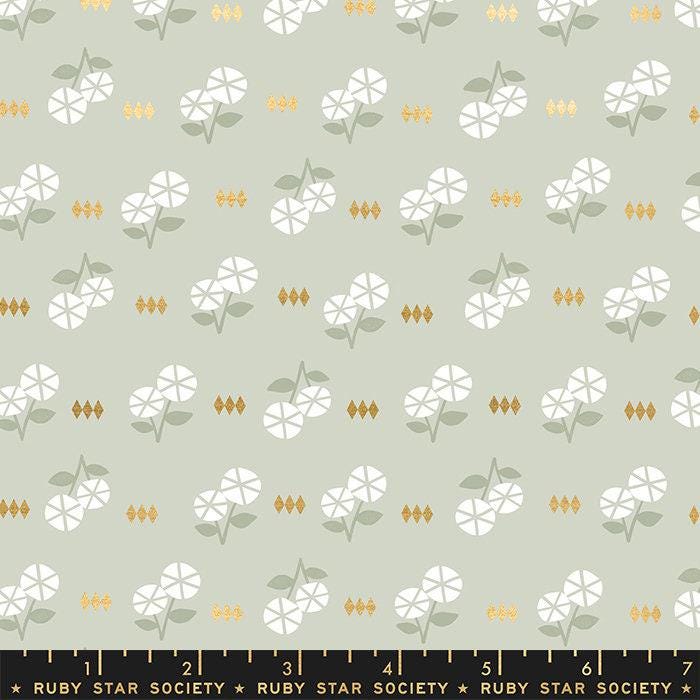 First Light Fruit Flowers Ash Half Yard Increments RS5046-11M Ruby Star Society Moda Fabrics