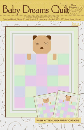 Baby Dreams Quilt WS05 By Wendy Sheppard Printed Pattern Only Finished 39.5" x 49.5"