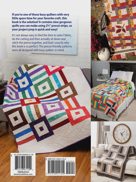 Time Saving Quilts with 2 1/2 inch Strips # 141463 Soft Cover Book