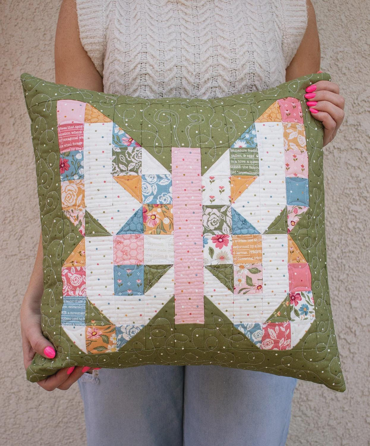 Mini Charmed Pillow or Mini Quilt Pattern by Vanessa Goertzen for Lella Boutique, LB249 Finished Size 18" x 18"