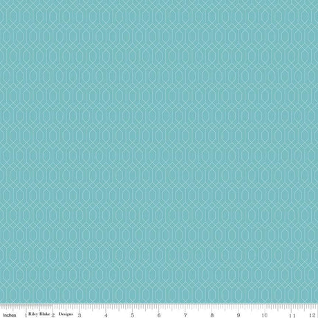 a repeating pattern of hexagonal shapes in various shades of blue, creating a visually striking and geometric design.
