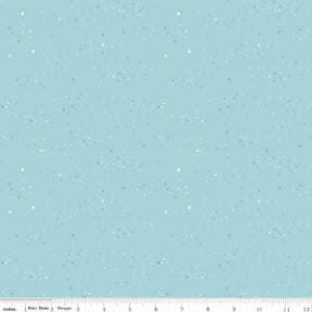 The image is a light blue background with numerous small white stars scattered throughout, creating a starry night sky effect.