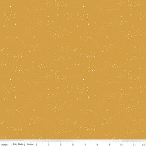 The image is a repeating pattern of small white dots or stars against a yellow background.