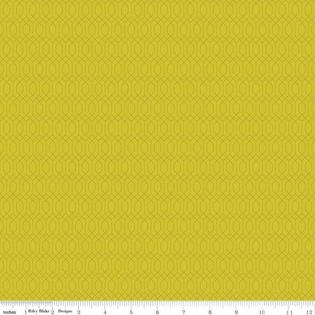The image is a repeating pattern of yellow hexagons on a yellow background.