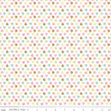 Pretty Kitty™ Paws White Yardage C15654-WHITE by Doodlebug Designs for Riley Blake Designs Sold in 1/2 yard increments