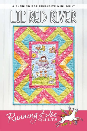 Lil' Red River Paper Mini Quilt Pattern by Running Doe for Villa Rosa Designs 16" x 20 1/2"