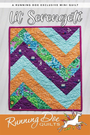 Lil' Serengeti Paper Mini Quilt Pattern by Running Doe for Villa Rosa Designs 15" x 18"