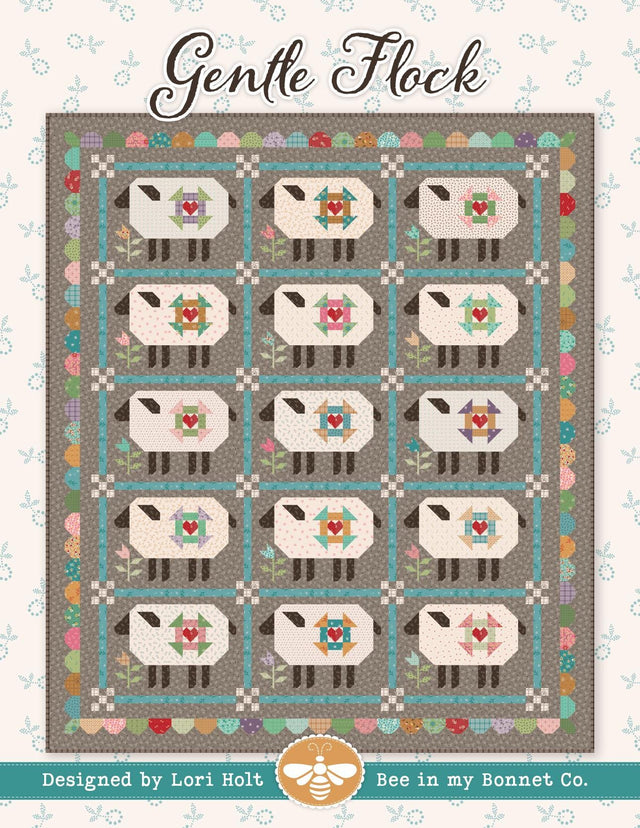 Gentle Flock Quilt Pattern ISE-309 - by Lori Holt of Bee In My Bonnet for Its Sew Emma Finished Size 71 1/2" x 83 1/2"